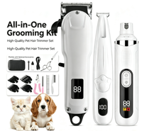 Tondeuse à poils pour animaux de compagnie USMILEPET, très vendue, en ABS, rechargeable, sans fil, pour les pattes des chiens et des chats, kit de toilettage