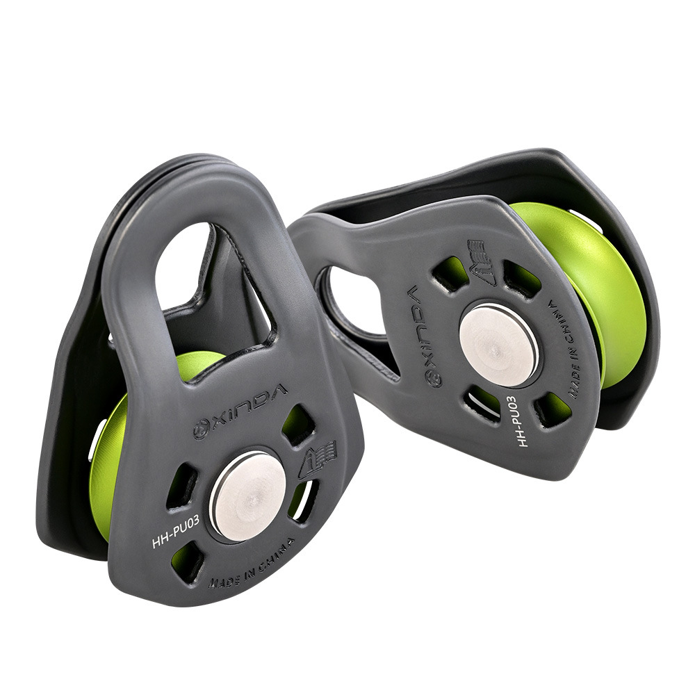 Gunmetal gray grass green pulley