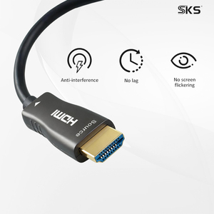 Cable de Fibra Óptica HDMI 4K de 18 Gbps, 4K 60 Hz, 2K 120 Hz, Gris, Cable de Alta Velocidad para <span class=keywords><strong>TV</strong></span>, Proyector, PS5, Xbox, PC, Decodificador - Product Image 2