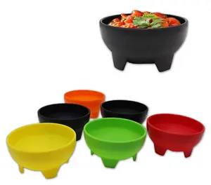 Multi Color Plastic Serving Mexican Salad Dipping Bowls Mexican Dinnerware for Taco Candy Chip Bar Snack Guacamole Nuts Dish