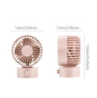 Ventilateurs de bureau miniatures à double lame alimentés par USB, silencieux et à faible bruit, pour le bureau, la maison, la voiture et le camping-car