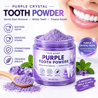 Poudre dentifrice au charbon actif 50g Menthe Élimination des taches Haleine fraîche Soin buccal Hydroxyapatite Probiotique Usine de dentifrice