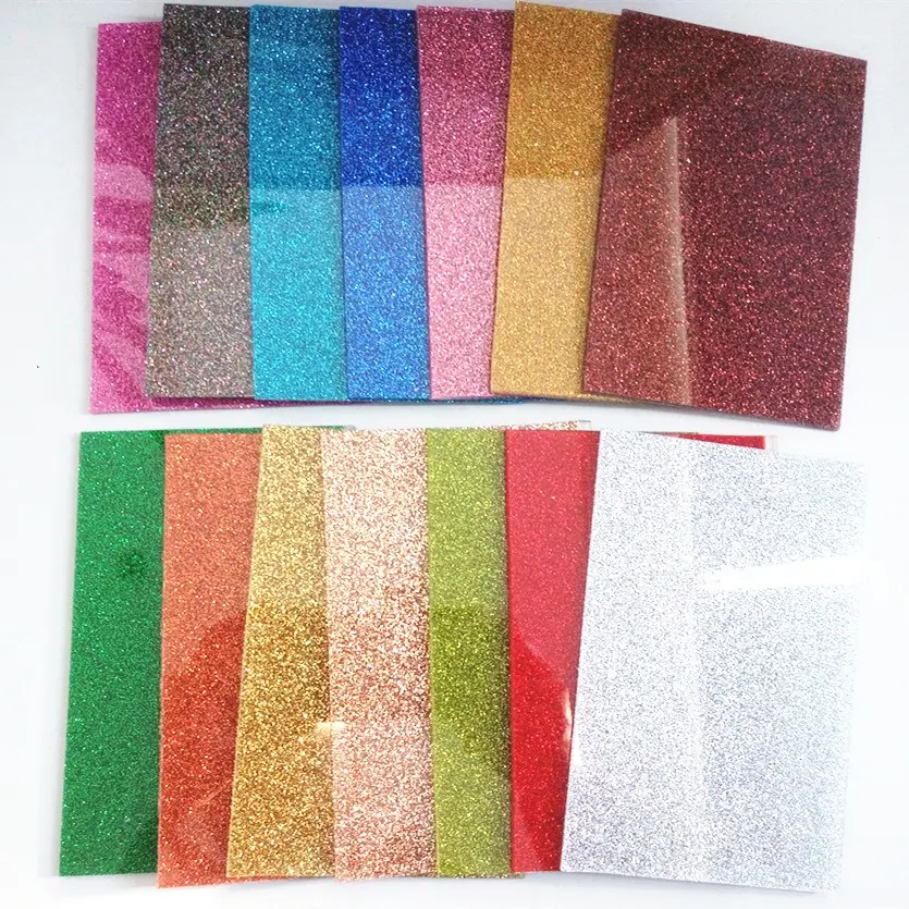 Di alta qualità Hotsale Glitter colorato A5 A4 fogli acrilici in Perspex personalizzati OEM ODM carta Kraft/pellicola pe + Pallet in legno 150kgs