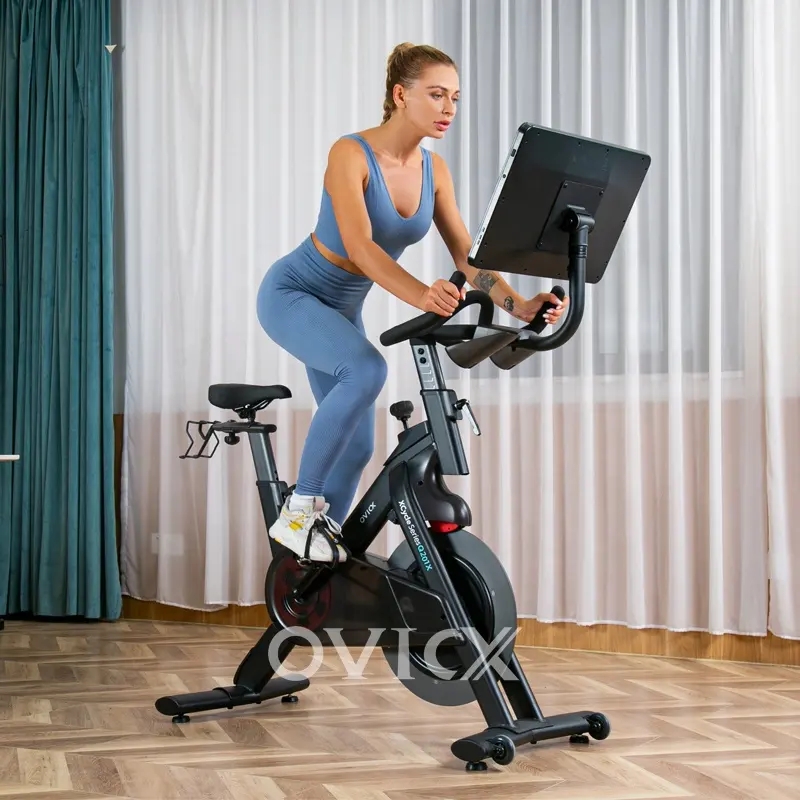 Ovicx profissional q201x cardio de treinamento, ciclismo interno, fitness, magnético, bicicleta giratória com aplicativo de tela