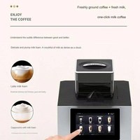 1200W plein écran tactile automatique intégré maison vapeur mousse de lait américain italien frais moulu petite machine à café