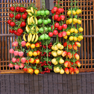 Decorazione artificiale di frutta e verdura in schiuma per ristorante Hotel decorazione da giardino decorazione appesa per finto spiedino di frutta e verdura - Product Image 5