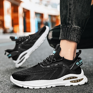 Scarpe da passeggio sportive da uomo con tessitura a mosca scarpe casual traspiranti suole <span class=keywords><strong>PV</strong></span> da uomo scarpe da corsa stock - Product Image 5