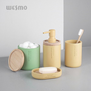 Approvisionnement d'usine en polyrésine ensembles <span class=keywords><strong>de</strong></span> bain à domicile porte-brosse <span class=keywords><strong>de</strong></span> toilette en résine ensemble d'accessoires <span class=keywords><strong>de</strong></span> salles <span class=keywords><strong>de</strong></span> bain <span class=keywords><strong>distributeur</strong></span> <span class=keywords><strong>de</strong></span> <span class=keywords><strong>savon</strong></span> - Product Image 3