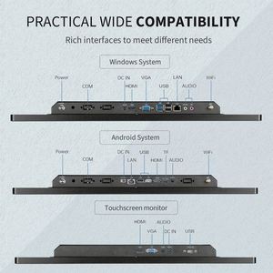 Touchwo 22 ''24'' cảm ứng điện dung màn hình Màn hình HD phía trước IP65 VESA gắn màn hình cảm ứng cho nhà hàng bán lẻ - Product Image 4