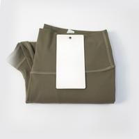 Tissu tricoté respirant double face, extensible dans les 4 sens, taille élastique, contrôle du ventre en V, couleur unie, longueur intégrale, pour yoga et fitness femme