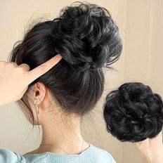 Fascia nera Gibchang con capelli sollevati in parte WAG accessori per lo Styling di capelli umani Premium - Product Image 1