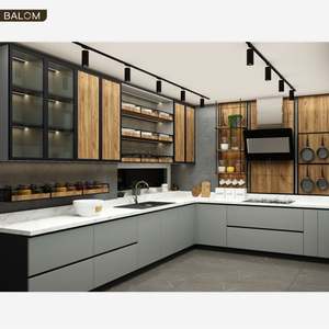 Hot Selling Modern Style Cheap <b>Kitchen</b> <b>Furniture</b> Modern with Door Panel <b>Kitchen</b> Cabinet - Product Image 4