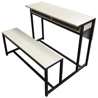Bureau Double scolaire et banc pour étudiants, chaises nouées, Table et chaise pour collège, en vente