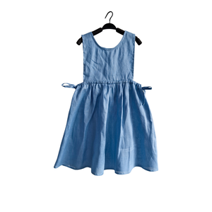Robe en lin doux pour tout-petits avec attaches latérales, vêtements décontractés sans manches pour bébé fille, à porter au quotidien - Product Image 2