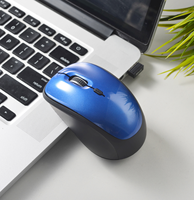 Souris optique sans fil USB portable OEM ODM en gros, ultra-mince, LED, 1000 DPI, 4 boutons, ergonomique, pour droitiers et gauchers, colorée et silencieuse