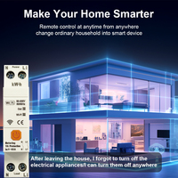 Disjoncteur intelligent Tuya WiFi 63A avec fonction double disjoncteur ligne N+L, protection contre les surtensions et les surintensités, contrôle à distance via application