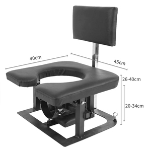 Silla de castigo BDSM ajustable de alta resistencia con orificio hueco tipo inodoro para entrenamiento de esclavos masculinos - Product Image 6