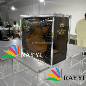 Boîte de présentation en acrylique personnalisée pour boîte de booster Pokémon, boîte en acrylique transparente UV pour boîte d'entraînement d'élite Pokémon, magnétique - Product Image 6