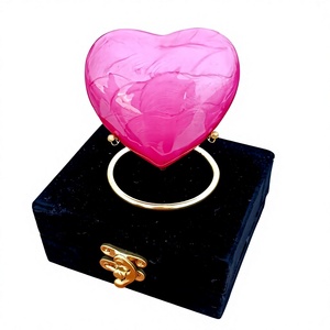 Urne funéraire rose en forme de cœur pour cendres humaines adultes, souvenir classique et magnifique, design funéraire en forme de cœur pour cendres humaines - Product Image 6