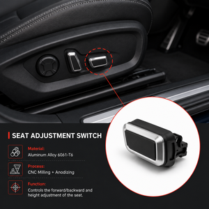 Bouton d'infodivertissement sur mesure en acier inoxydable de haute précision pour l'intérieur de voiture, usiné CNC avec construction en aluminium et usinage par électroérosion à fil - Product Image 1