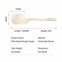 Spatula Silikon Food Grade, Pengikis Kue, Tahan Panas, Alat Pencampur Kue, Anti Gores, Penghalus Fondant
