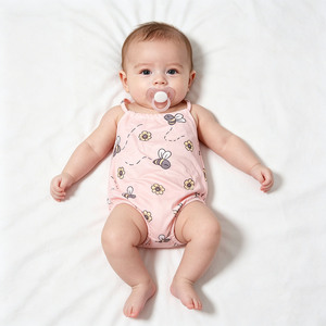 Mono de Verano para Bebés Niñas Ga-7, 100% Algodón, Cierre de Cremallera Bidireccional YKK y Botones a Presión, Diseño Impreso Personalizable - Product Image 6