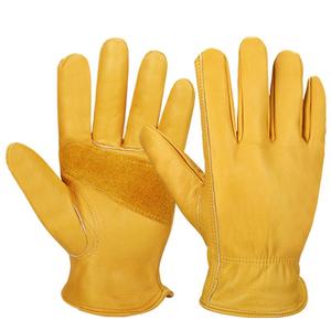 Grano de cuero de vaca Keystone Thumb Rigger Guantes de conductor de cuero Guantes DE TRABAJO Guantes de jardín florales de cuero - Product Image 1