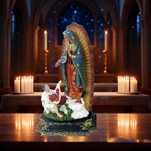 Estatuas Religiosas Decorativas <span class=keywords><strong>de</strong></span> Resina 3D Personalizadas al por Mayor <span class=keywords><strong>de</strong></span> la <span class=keywords><strong>Virgen</strong></span> <span class=keywords><strong>de</strong></span> <span class=keywords><strong>Guadalupe</strong></span> y la <span class=keywords><strong>Virgen</strong></span> <span class=keywords><strong>de</strong></span> México, Figuras Navideñas Hechas a Mano - Product Image 3