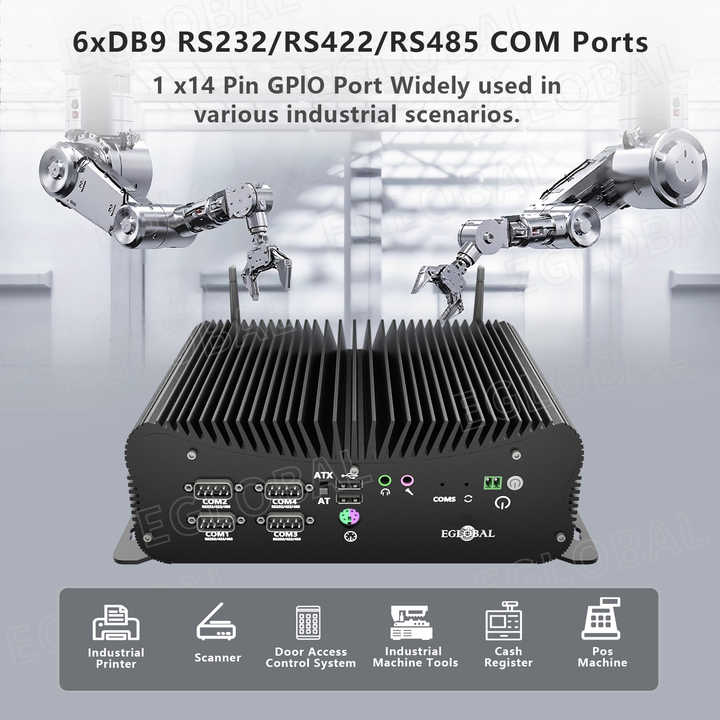 ROUAFWIT Mini PC I5-8350U – Fanless – 16GB RAM – 512GB SSD – Dual LAN – 2x COM – Win11 Pro – Voor Industrie En Thuis 2 miniatura