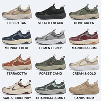 Chaussures de sport pour hommes à bout extra large, en maille kaki, légères, antidérapantes, avec amorti EVA, pour la marche longue distance printemps/automne