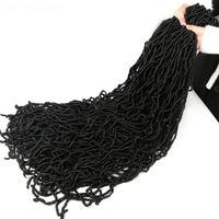 Nouvelles Fausses Locks au Crochet de 18 Pouces, Cheveux Synthétiques Souples pour Tresses au Crochet, Extensions de Tresses pour Femmes