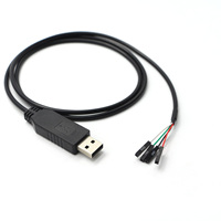 Cable USB a TTL UART con Chip FTDI FT2323RL CP2102, Trenzado de Cobre Puro, Revestimiento de PVC, Conector Hembra Dupont de 4 Pines, Adaptador de 3.3V 5V