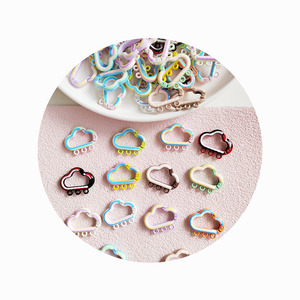 LLavero de nube con taladro, hebilla de llave de doble cara, cadena de teléfono móvil DIY, colgante de llave de coche, colgante de bolsa casera, hebilla de resorte - Product Image 5