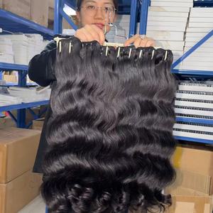 Extension di Capelli Umani Vergini Indiani Grezzi 8-30 Pollici, Fasci Ondulati con Ricci Pixie, Tessitura <span class=keywords><strong>Sexy</strong></span> in Colore Naturale per Donne Nere - Product Image 2