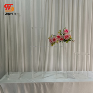 SMOOTH Hot Selling Acrylic Flower Stand Square <b>Clear</b> Flower Rack <b>Table</b> Centerpiece for Wedding Decor - Product Image 5