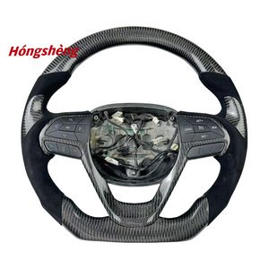 जीप ग्रैंड चेरोकी 2012-2017 कस्टम वास्तविक कार्बन फाइबर स्टीयरिंग व्हील अलकनारा चमड़े की स्पोर्टी डिजाइन शैली - Product Image 1