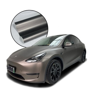 <span class=keywords><strong>Film</strong></span> vinyle automobile en métal lourd brun gris satiné 1,52*17m avec canal d'air - Product Image 1