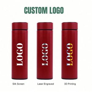 Bouteille d'eau intelligente personnalisée avec logo, 500 ml, sous vide, avec affichage LED de la température, couvercles et infuseur à thé – Vente en gros - Product Image 4