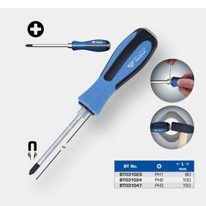 BRILLIANT TOOLS - BT031047 Destornillador PH Phillips con tapa de martillo-EAN 4042146859315 DESTORNILLADORES HAMMERABLES - Product Image 2
