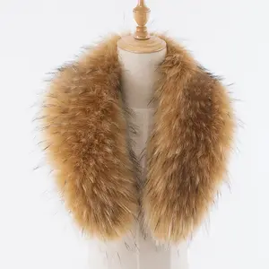 Multifunctional Faux mink fox Fur Collar fur false collar scarf down jacket hat strip coat collar Women's Neck Warmer Scarf Wrap