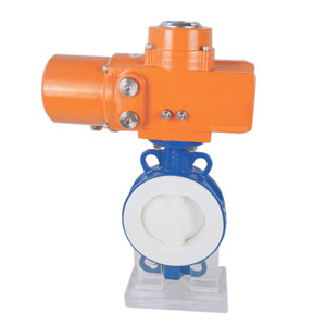 Válvula de Mariposa de Acero Inoxidable con Abrazadera de PTFE y Actuador Eléctrico Rotatorio para Aplicaciones de Agua - Product Image 2