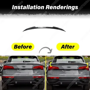 สปอยเลอร์หลังกลางสำหรับรถยนต์ Q5 FY Sportback Coupe ปี 2021 2022 2023 2024 2025 ยี่ห้อ StarNav อุปกรณ์ตกแต่งตัวถังรถยนต์ - Product Image 4