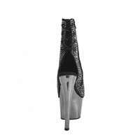 Superbes Chaussures à Talons Hauts Plateforme Sexy pour Pole Dance, Modèle Exotic, 17 cm, avec Bout en Acier et Strass, en ABS, pour l'Automne et l'Été