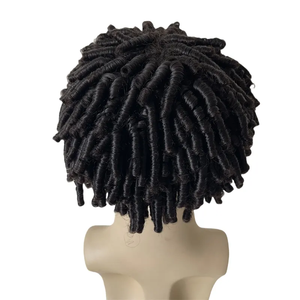 วิกผมยาว16นิ้วผมหยิกเป็นลอนสำหรับผู้ชายอินเดียผมปลอมฝอยจากธรรมชา<span class=keywords><strong>ต</strong></span>ิสำหรับผู้ชายวิกผมแบบโมโนขนาด15มม. - Product Image 5