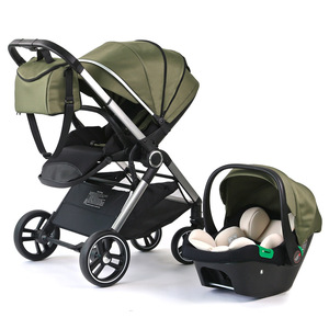 Top Sell Baby <strong>Car</strong> <strong>Seat</strong> <strong>and</strong> Strollers Baby Pushchairs Carriage Poussette 3 En 1 Foldable <strong>Pram</strong> Baby Stroller 3 <strong>in</strong> 1 for Travel - Product Image 2