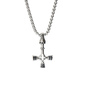 Collier pendentif en acier inoxydable de style punk viking gothique, croix vintage, marteau de Thor nordique, celtique, pour homme - Product Image 5