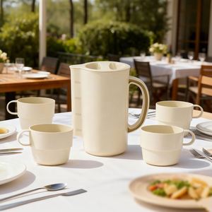 4 Pieces Outdoor in 1 Big Cup Case Bpa Free <b>Plastic</b> <b>Mugs</b> Set With Handles for Camping Hiking Backpacking Picnic - Product Image 4