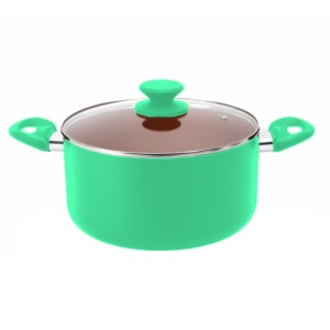 Casserole pressée antiadhésive PFOS en aluminium sans PTFE de <span class=keywords><strong>40</strong></span> <span class=keywords><strong>cm</strong></span> avec couvercle en verre trempé et poignée pour rester au frais - Product Image 4