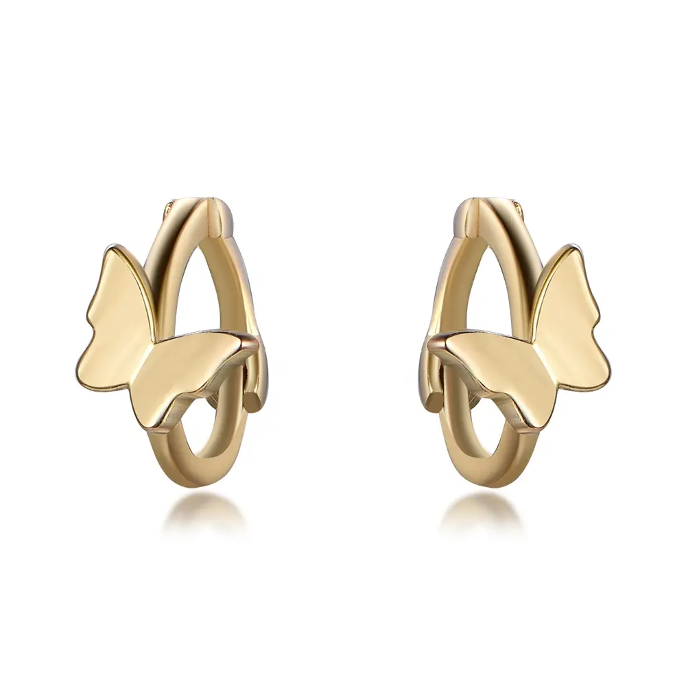 fashion with french needle ear rings custom butterfly cuff huggie earrings 925 gold plated earrings 18k gold earrings jewelry