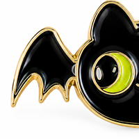 Broche en émail dur personnalisée avec logo, motif gothique aile de chauve-souris et chat noir, en alliage de zinc moulé sous pression, plaqué, badge de mode, fabricant de pin's de revers en métal